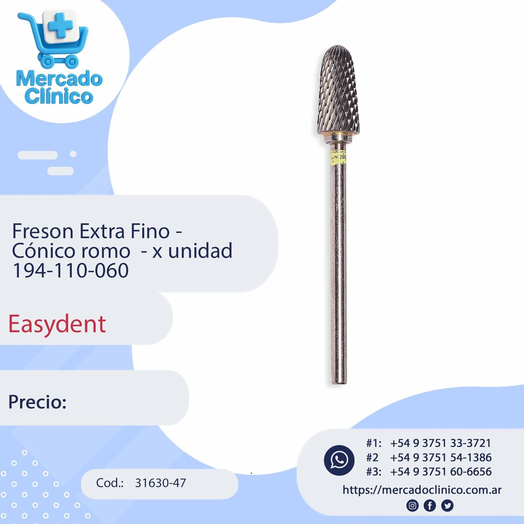 Freson Medrano Carb 194-110-060 XF-X conico romo amarillo