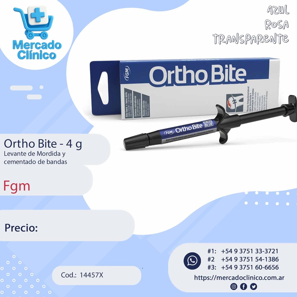 Cemento /Adhesivo Ortho Bite Levante de Mordida - FGM