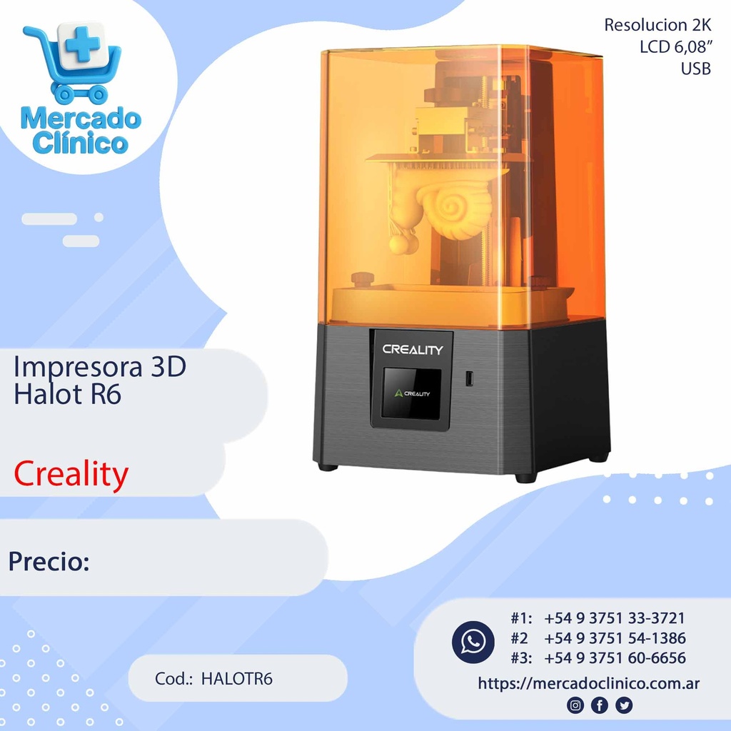 Impresora 3D  Halot R6 - 2K - Creality
