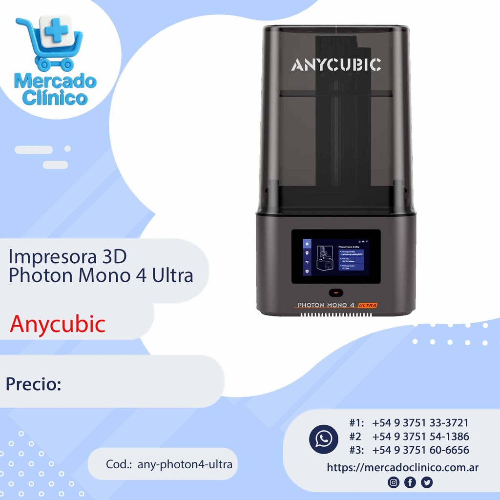 Impresora 3D Photon - 10K - Mono 4 ULTRA - Anycubic