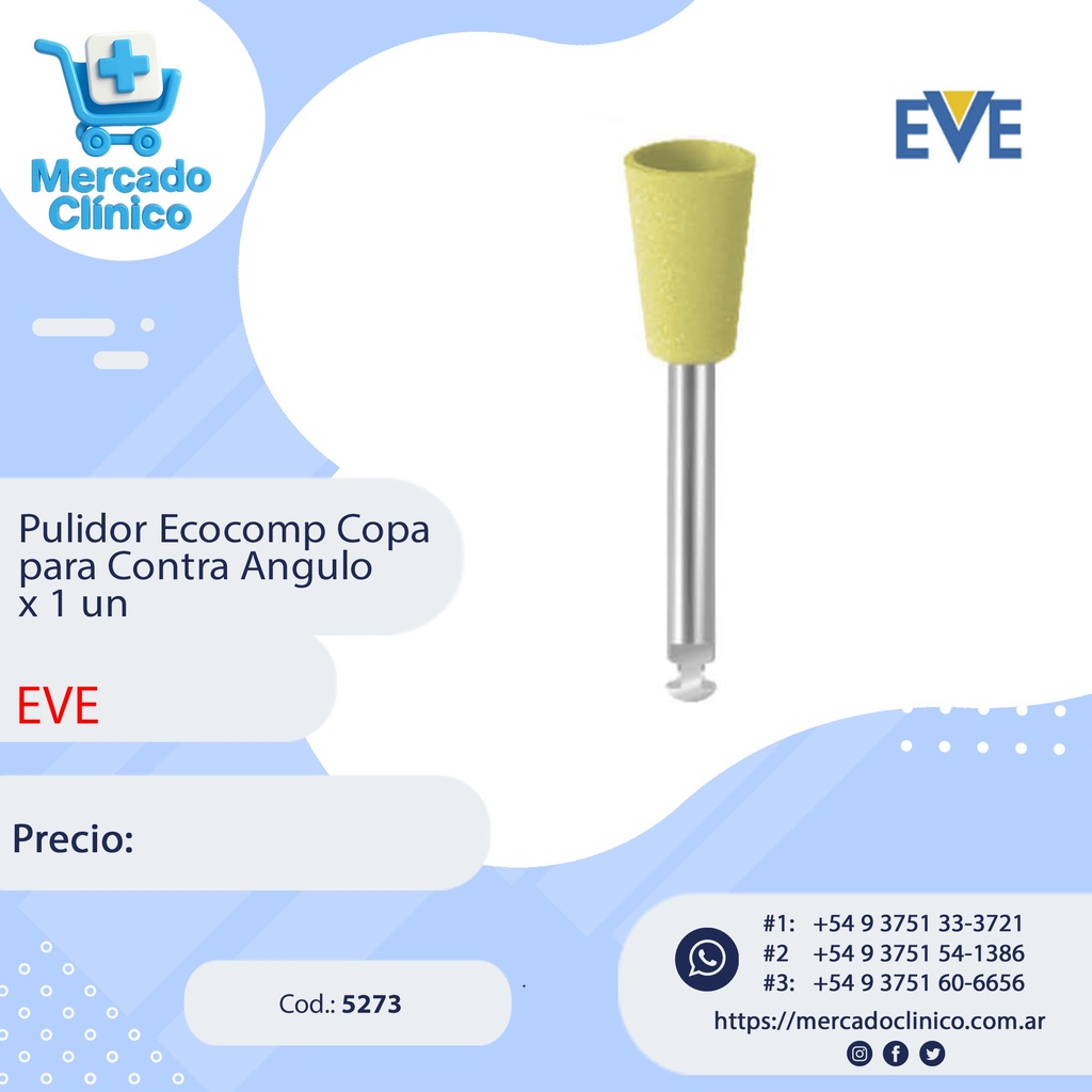 Pulidor Copa para Contra Ángulos- Ecocomp Copa x 1 un - EVE