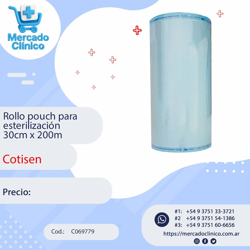 Rollo pouch para  esterilización  30cm x 200m - Cotisen