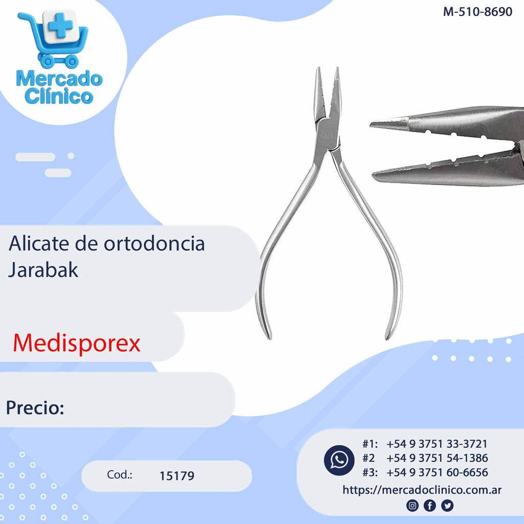 Alicate de ortodoncia Jarabak - Medisporex