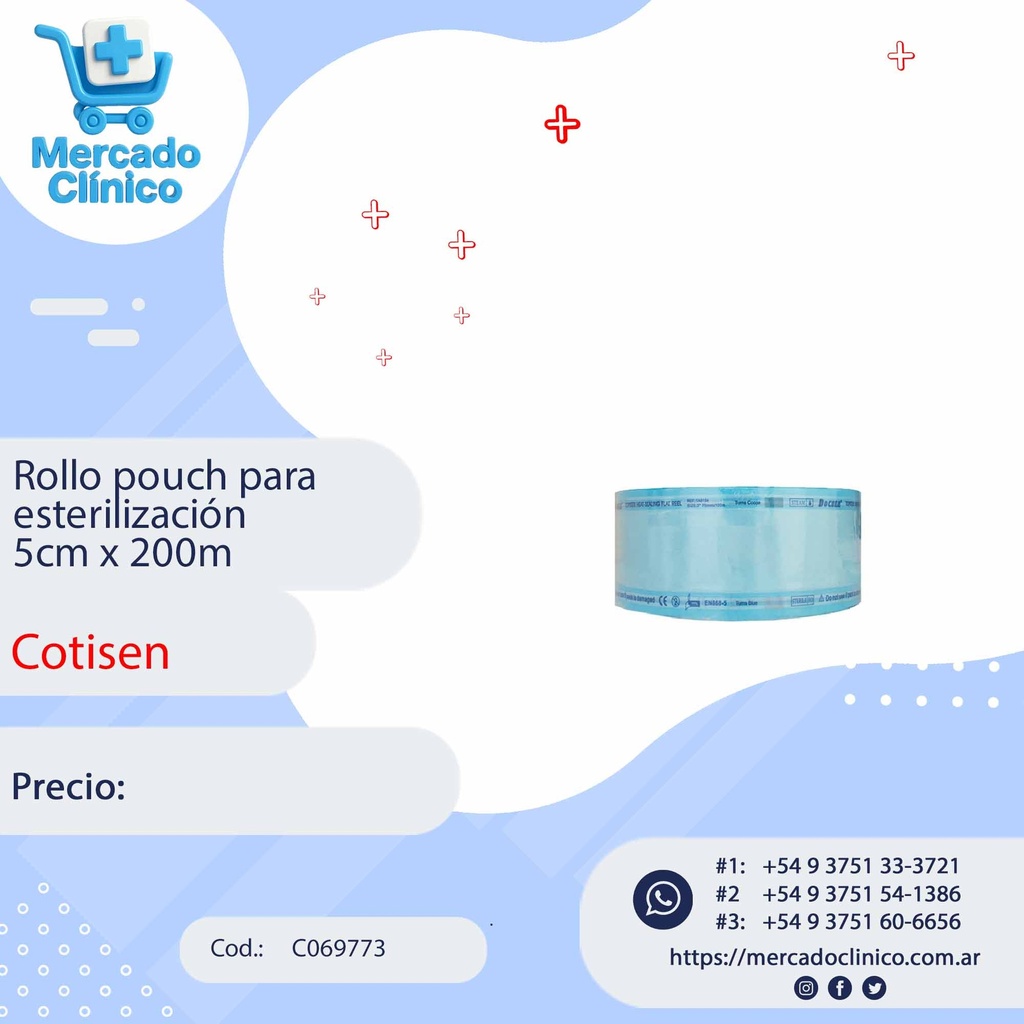Rollo pouch para  esterilización  5cm x 200m - Cotisen