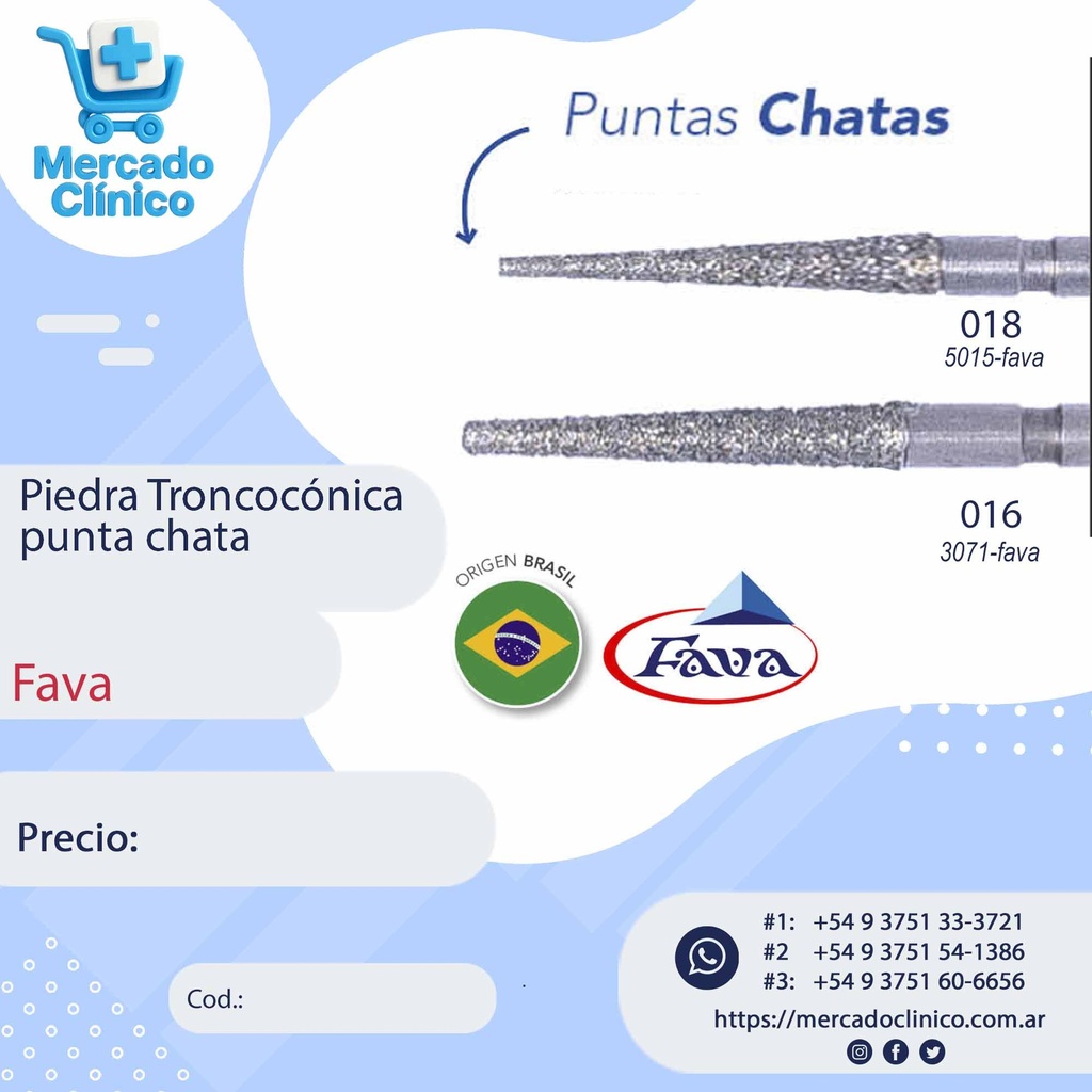 Piedra   - troncocónica punta chata - Fava