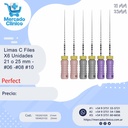 Limas C Files X6 Unidades  21 o 25 mm - #06 -#08 #10 - Perfect