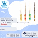 Limas mecanizada  flexible TF4  Gold x 4  (TF1 #20-TF2 #25-TF3 #35-TF4 #45) - Perfect