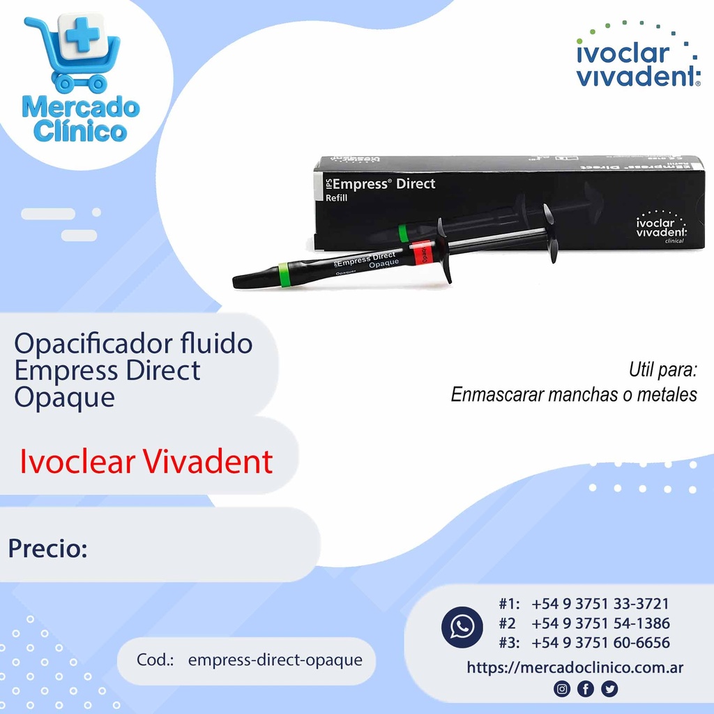 Opacificador fluido Empress Direct  Opaque -  Ivoclear Vivadent