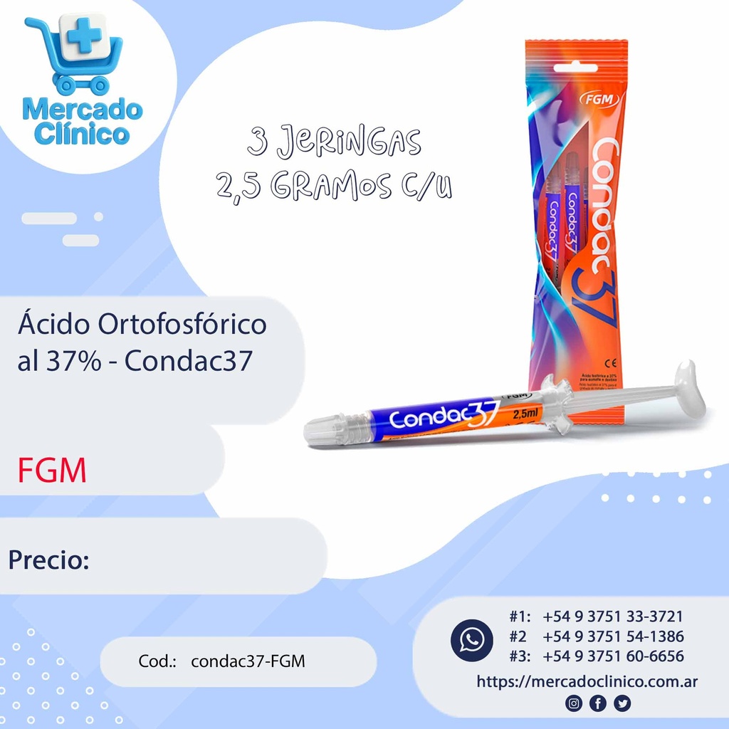 Ácido Ortofosfórico  al 37% - Condac37 - FGM