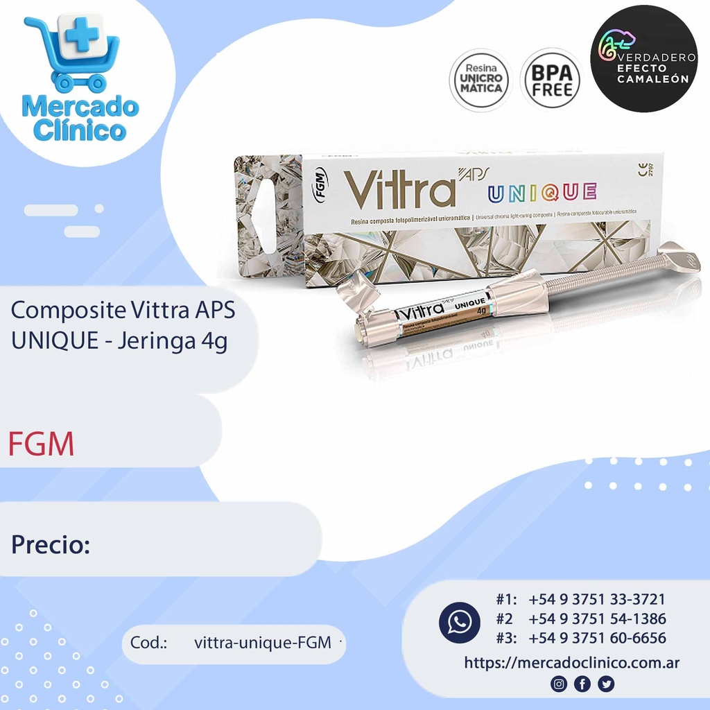 Composite Vittra APS UNIQUE - Jeringa 4g - FGM