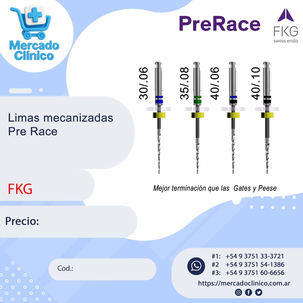 Limas mecanizadas  Pre Race - FKG