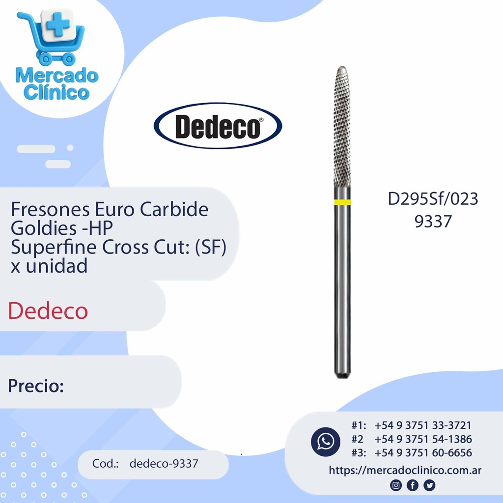 Fresones Euro Carbide Goldies -HP  Superfine Cross Cut: (SF) x unidad - Dedeco (copia)