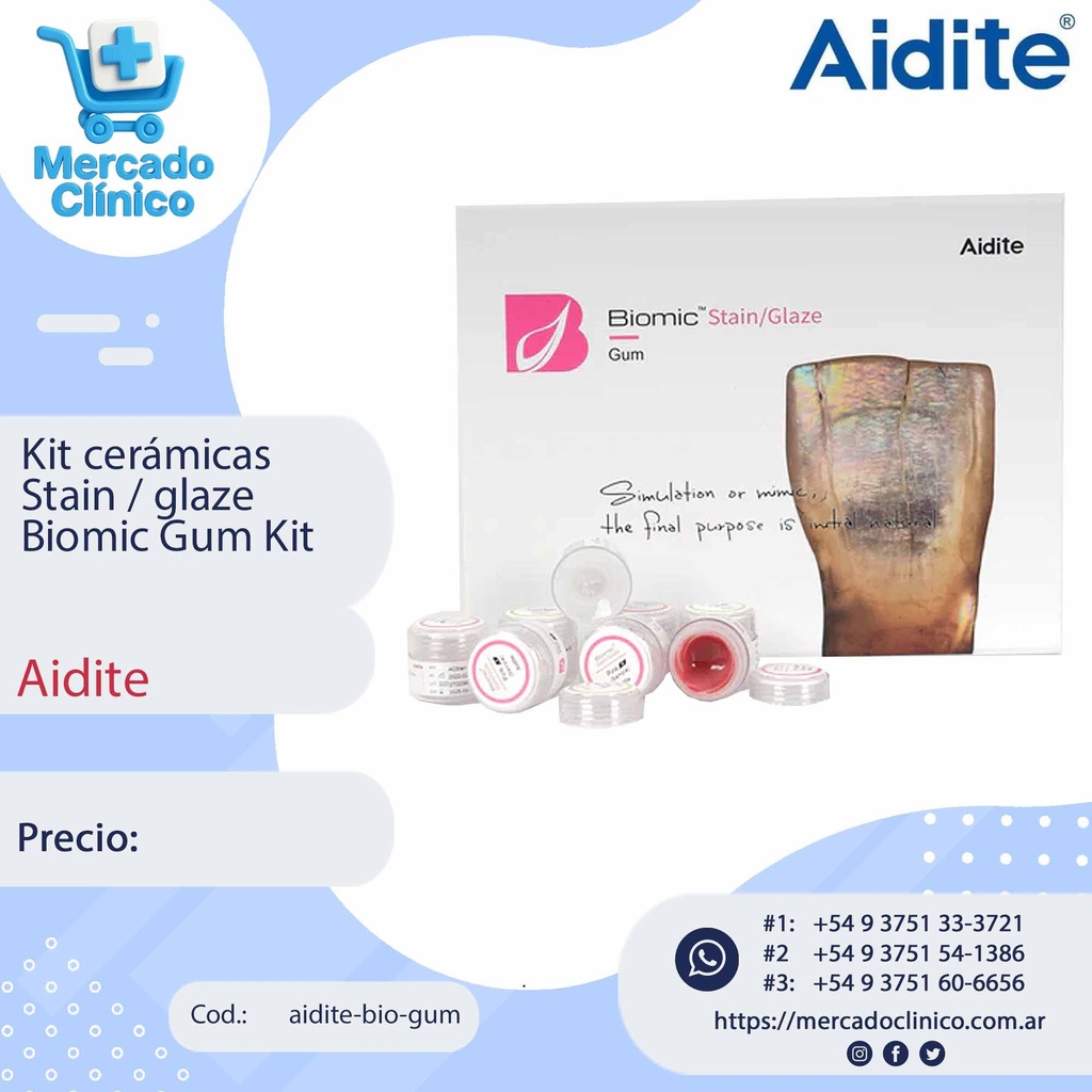Kit cerámicas/ glaze Set todo en uno Biomic Aestethic - Aidite (copia)