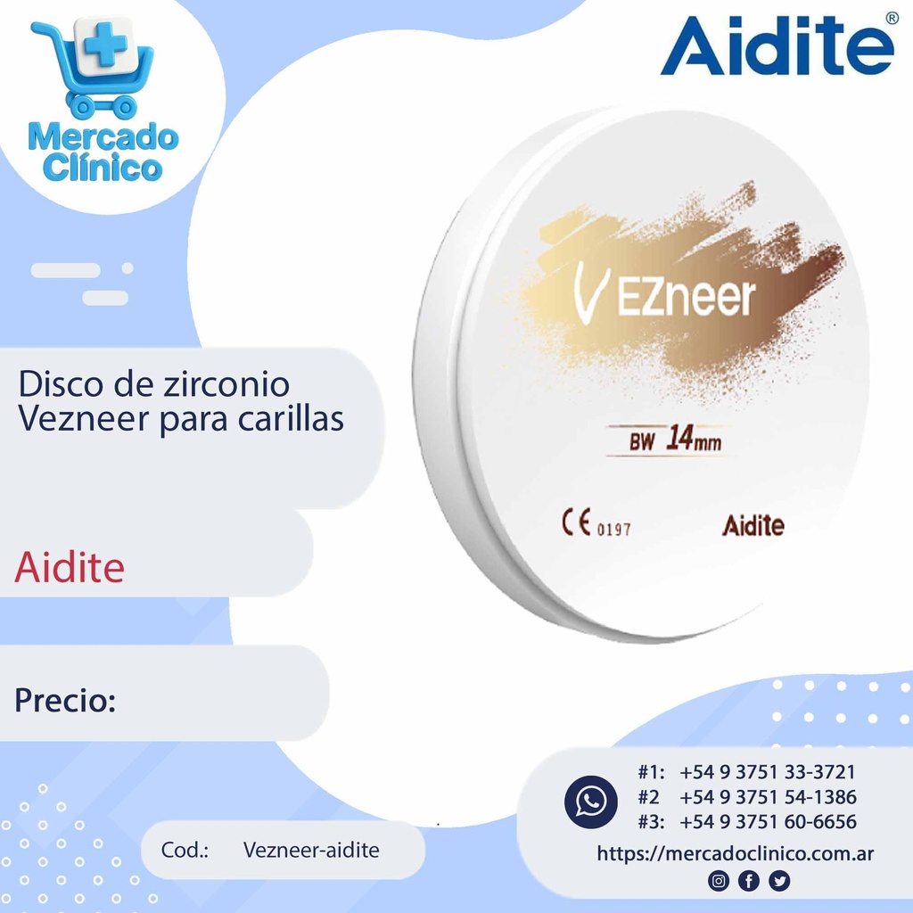 Disco de zirconio Vezneer para carillas - Aidite