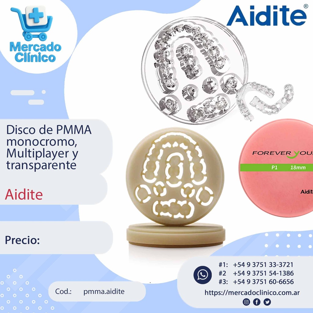 Disco de PMMA monocromo,  Multiplayer y  transparente - Aidite