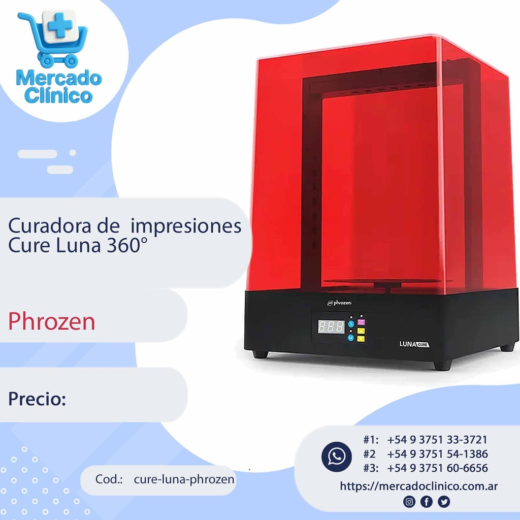 Curadora de  impresiones Cure Luna 360° - Phrozen