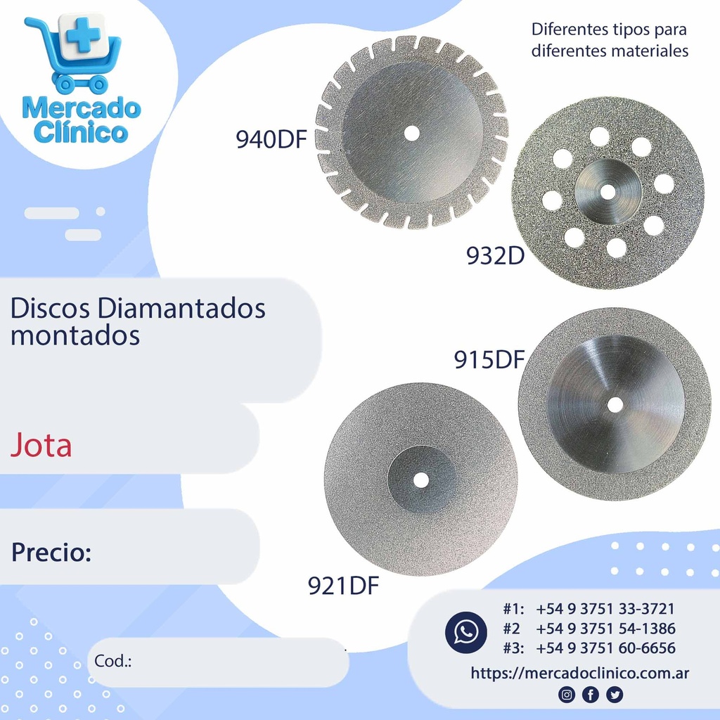Discos Diamantados montados - Jota