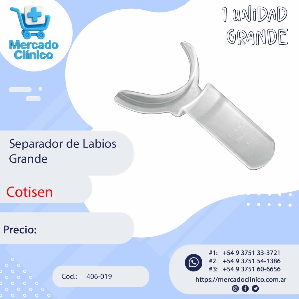 Separador / expandex de Labios - frontal Grande - Tecnident 