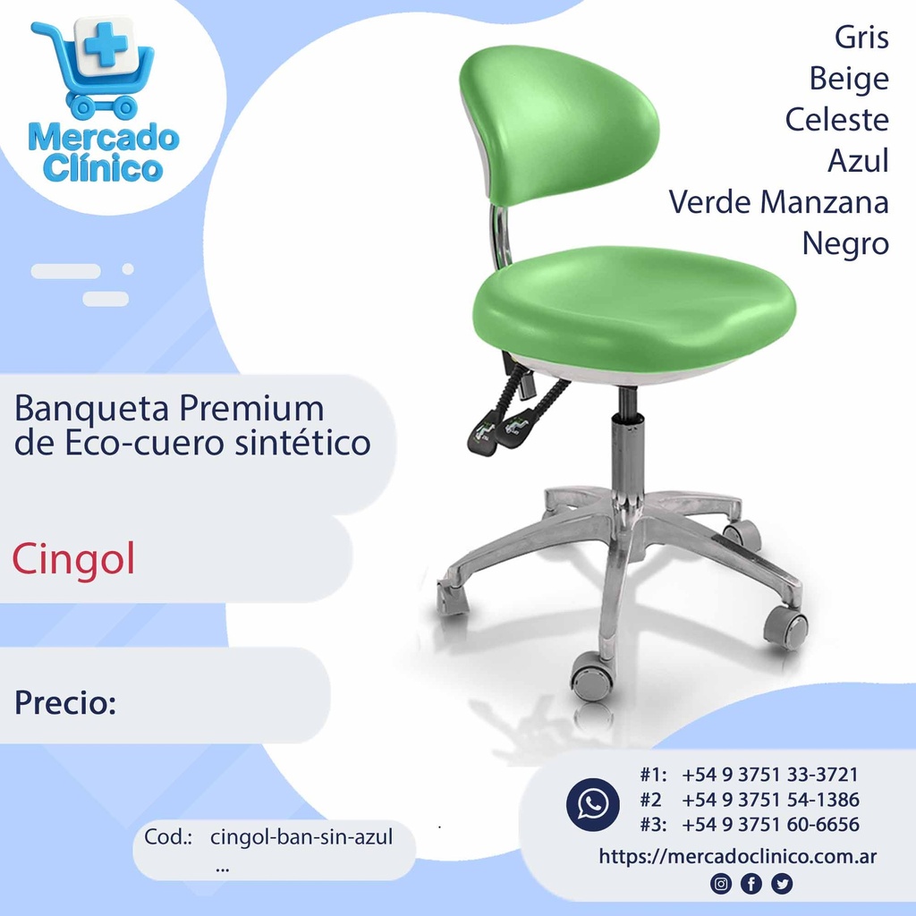 Banqueta Premium de Eco-cuero Sintético - CINGOL