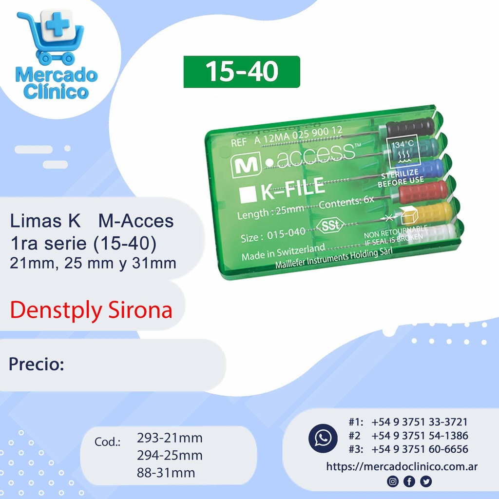 Limas K   M-Acces 1ra serie (15-40)  - Dentsply Sirona