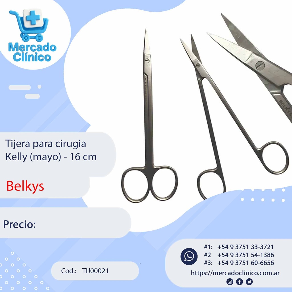 Tijera Kelly (mayo) 16cm - BELKYS