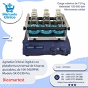 Agitador Orbital Digital con  plataforma universal de 4 barras  ajustables, de 100-500 RPM.  Modelo SK-O330-Pro - Biosmartest