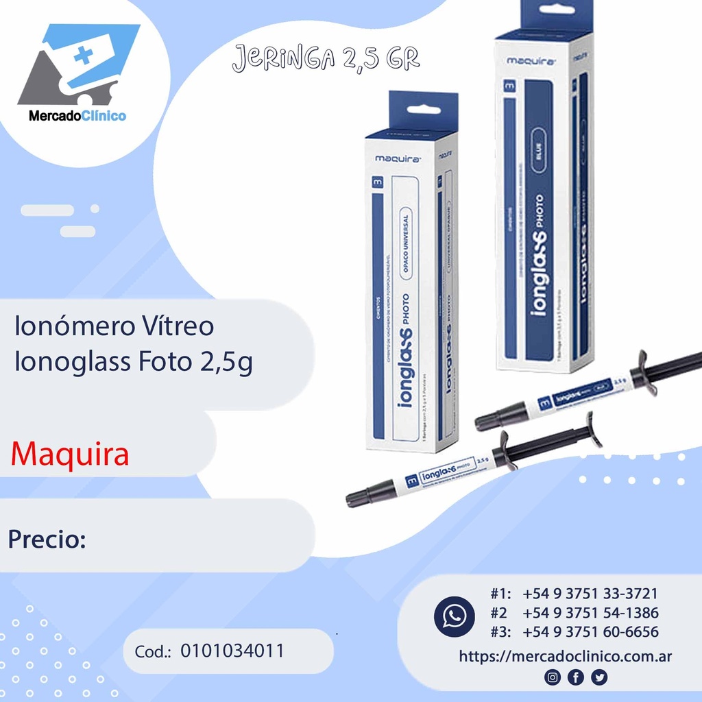 Ionómero Vitreo - PHOTO IONGLASS - Maquira