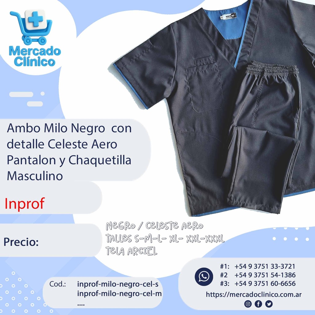 Ambo Milo Aero - Pantalón y Chaquetilla - Masculino - Inprof