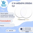 Placas / Láminas Rígidas  transparente redonda - x 20un - 0,8 mm (0,03") - Forestadent