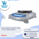 Balanza Digital Portátil de 200gr  x 0,1gr,  Modelo BKB201 - Biokan