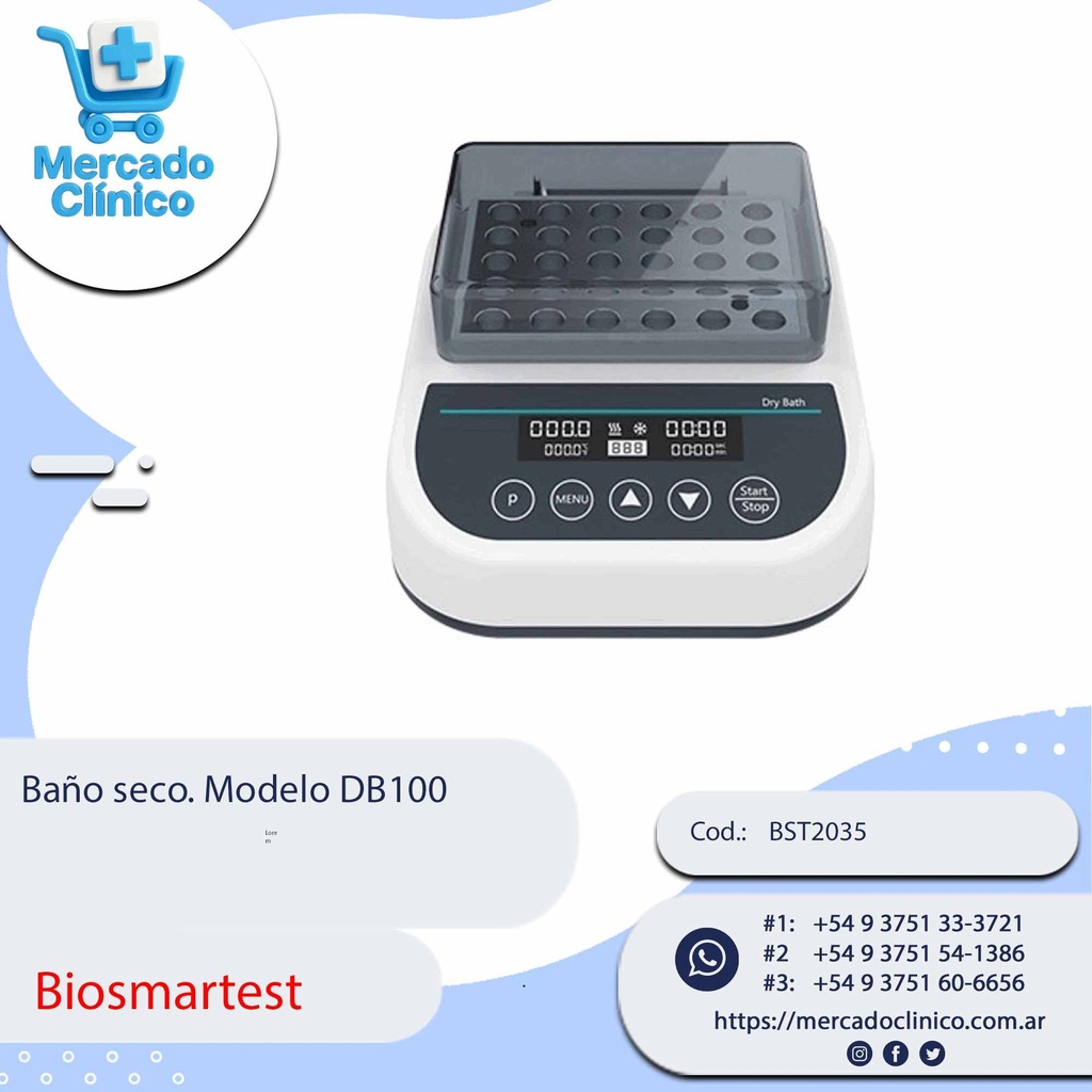 Baño seco. Modelo DB100 - Biosmartest