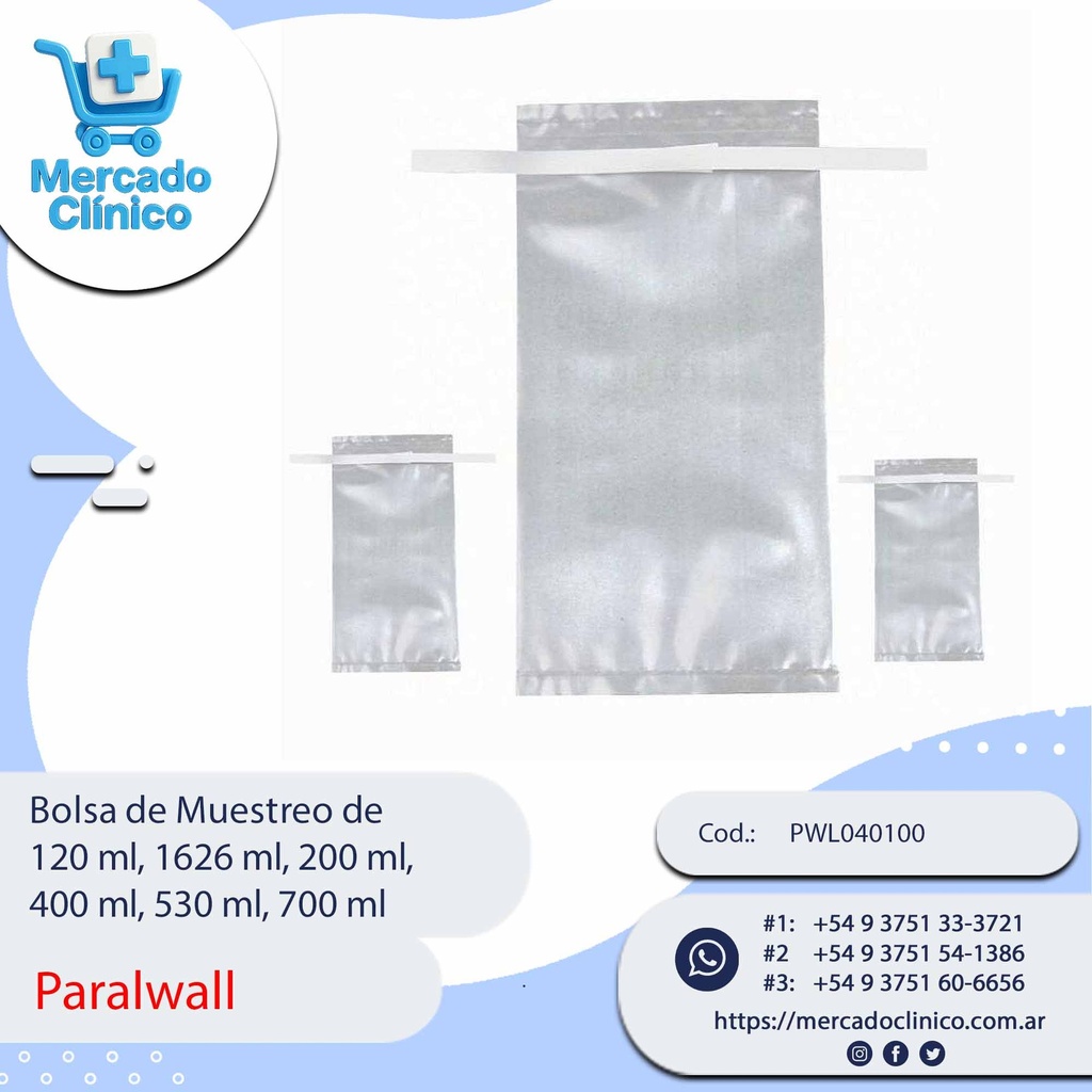 Bolsa de Muestreo  - Dif tamaños - Paralwall