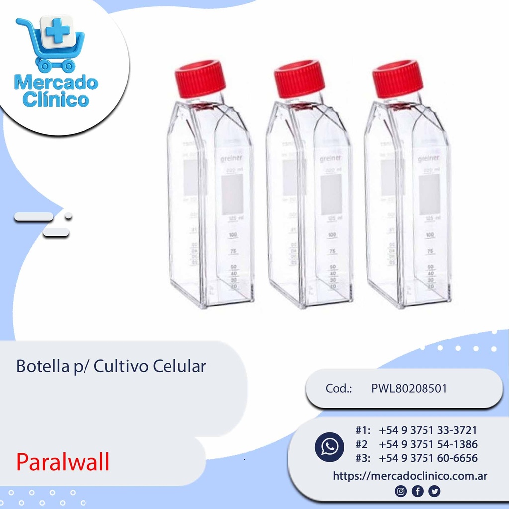Botella para Cultivo Celular - Paralwall