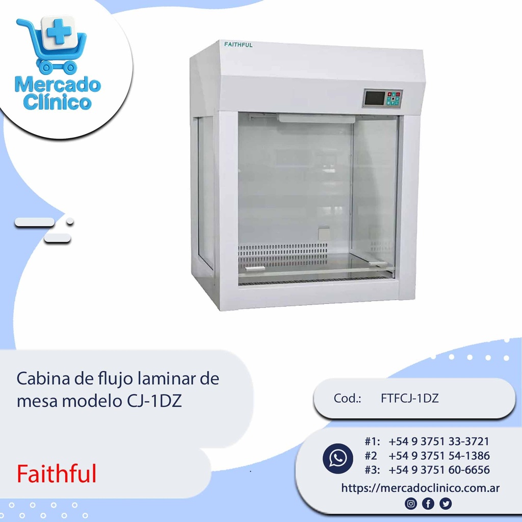 Cabina de flujo laminar de  mesa modelo CJ-1DZ - Faithfull