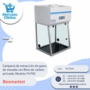Campana de extracción de gases  de mesada con filtro de carbón  activado. Modelo FH700 - Biosmartest
