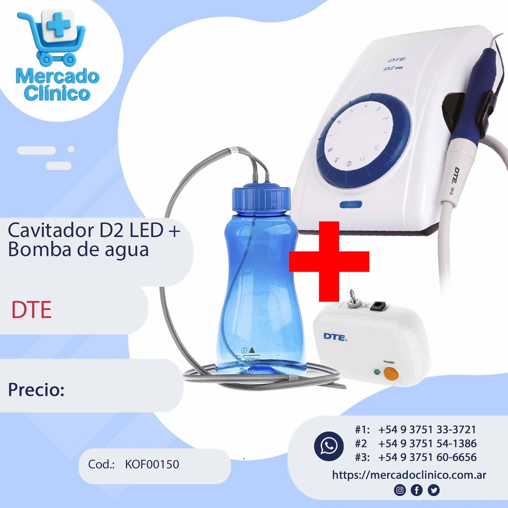 Cavitador D2 LED + Bomba de agua - DTE
