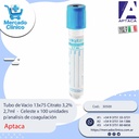 Tubo de Vacio 13x75 EDTA K3 - 3ml - Violeta - Gradilla x 120 unidades - Aptaca (copia)