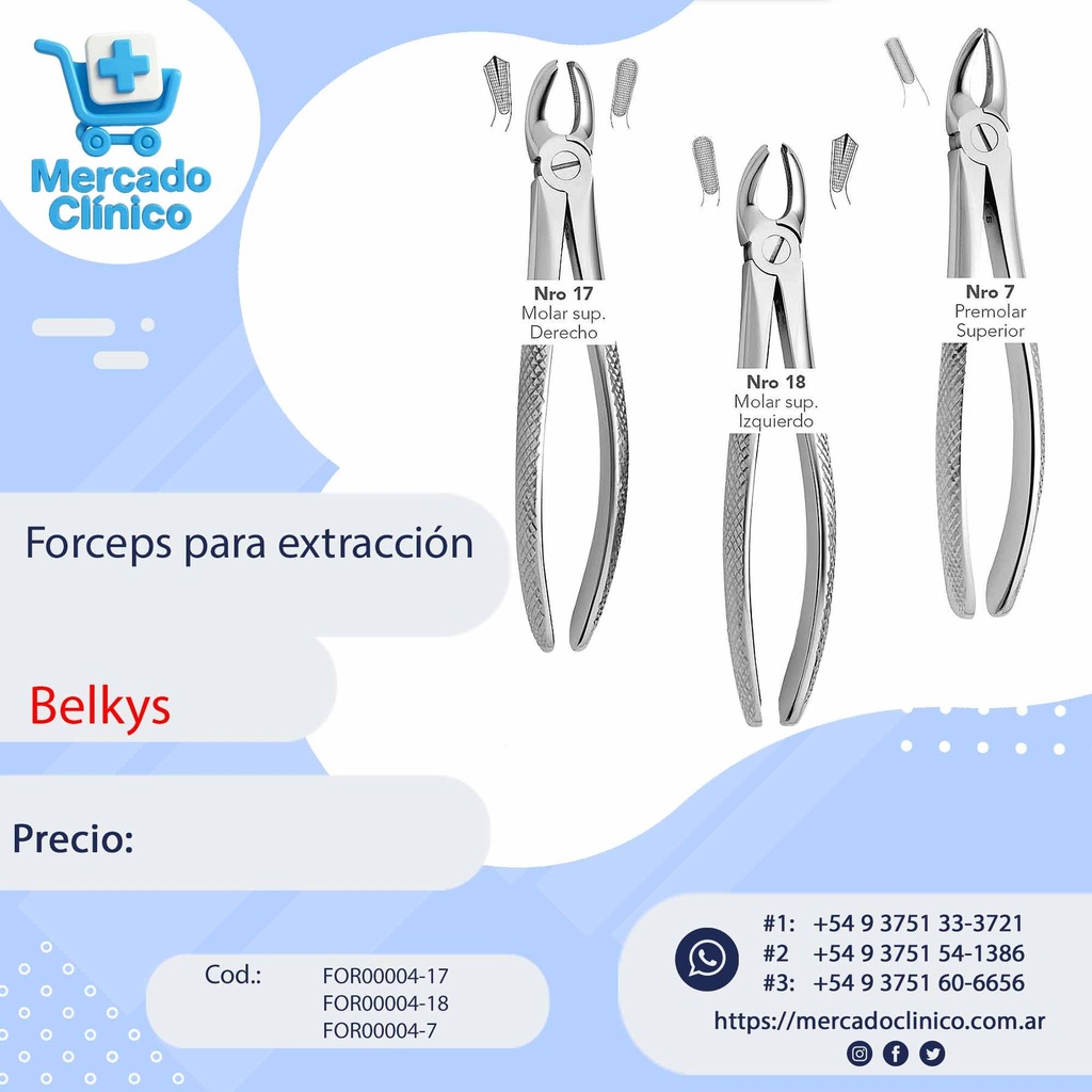 Forceps para extracción  - Belkys