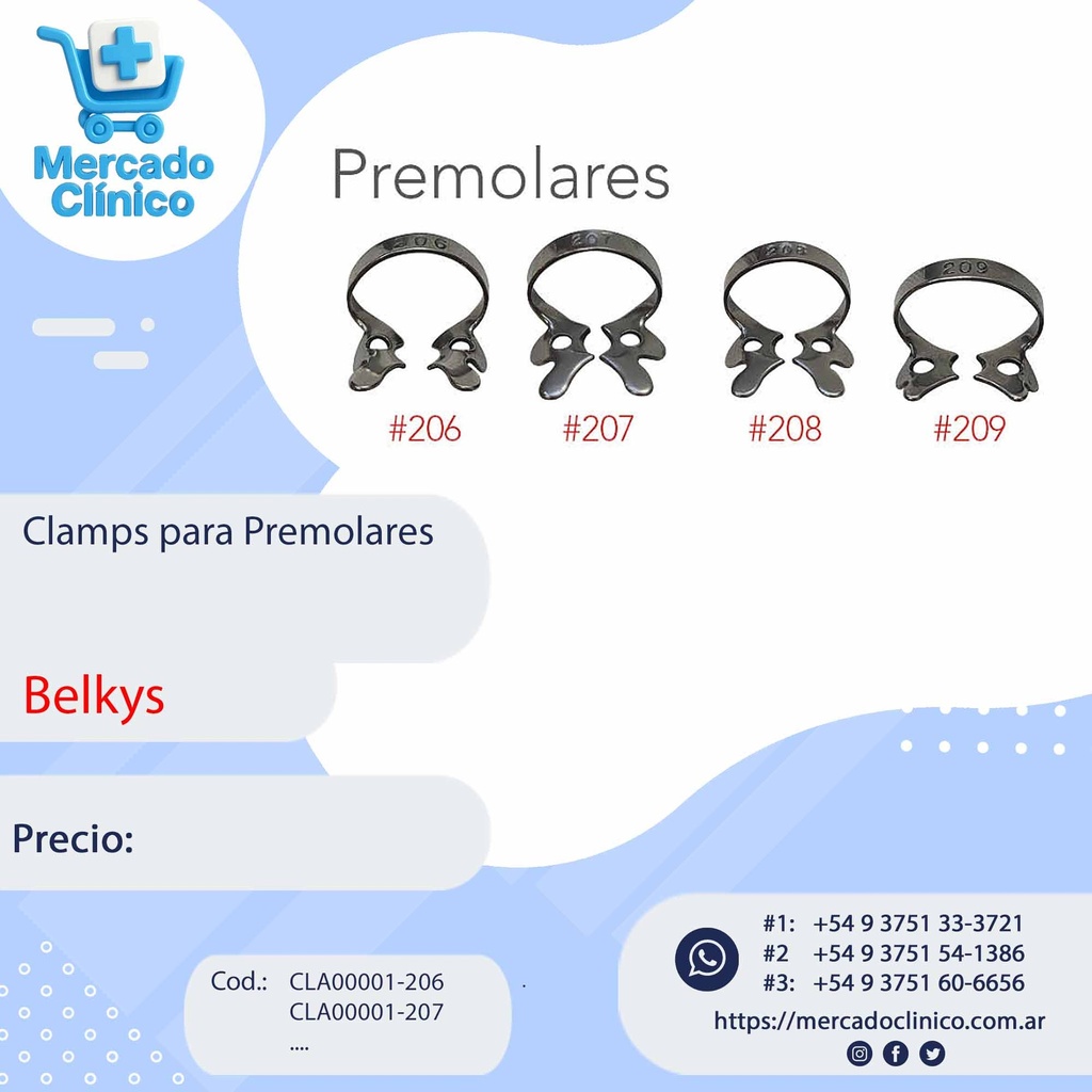 Clamps para Premolaress - Belkys