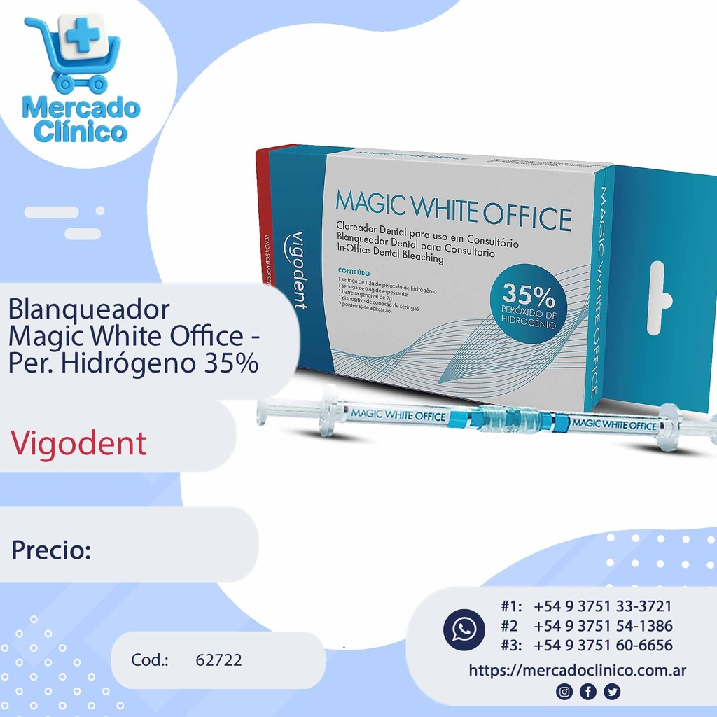 Blanqueador MAGIC WHITE 35% OFFICE VIGODENT