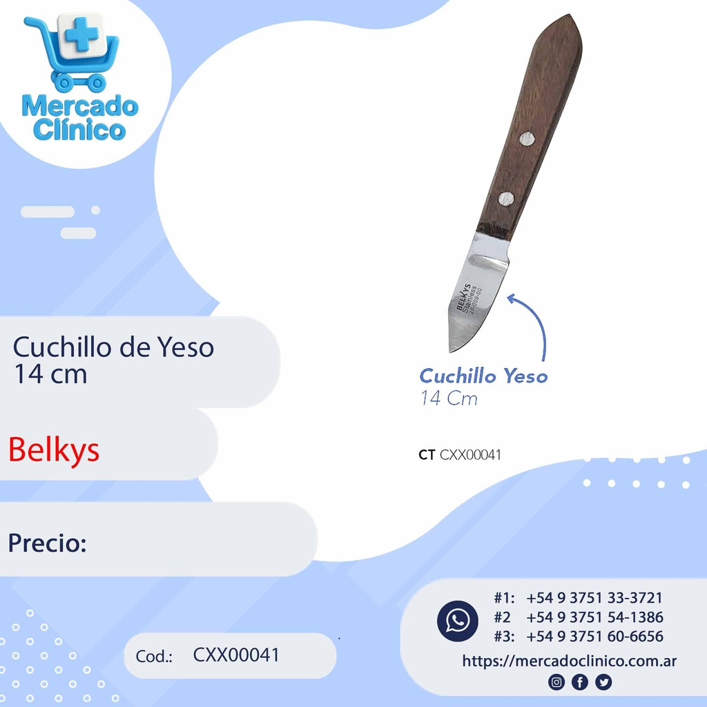 Cuchillo de Yeso 14 cm - Belkys