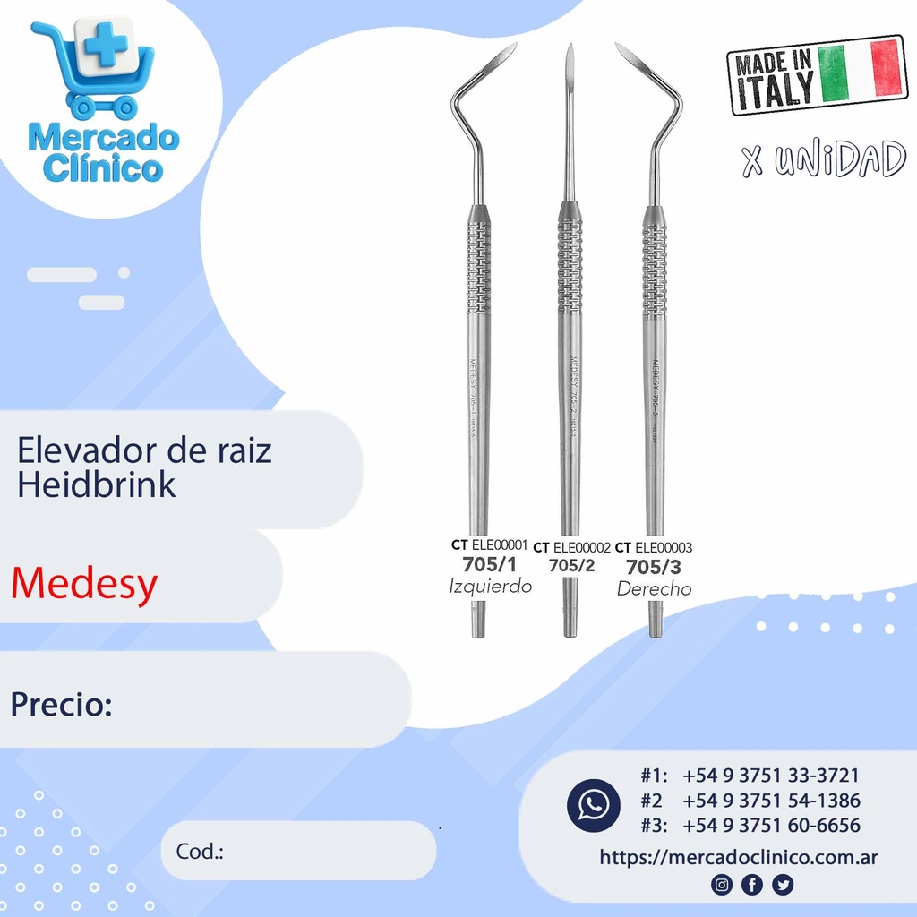 Elevador de raíz Heidbrink - Medesy