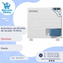 Autoclave SIN Bomba de secado 16 litros - Dentrex