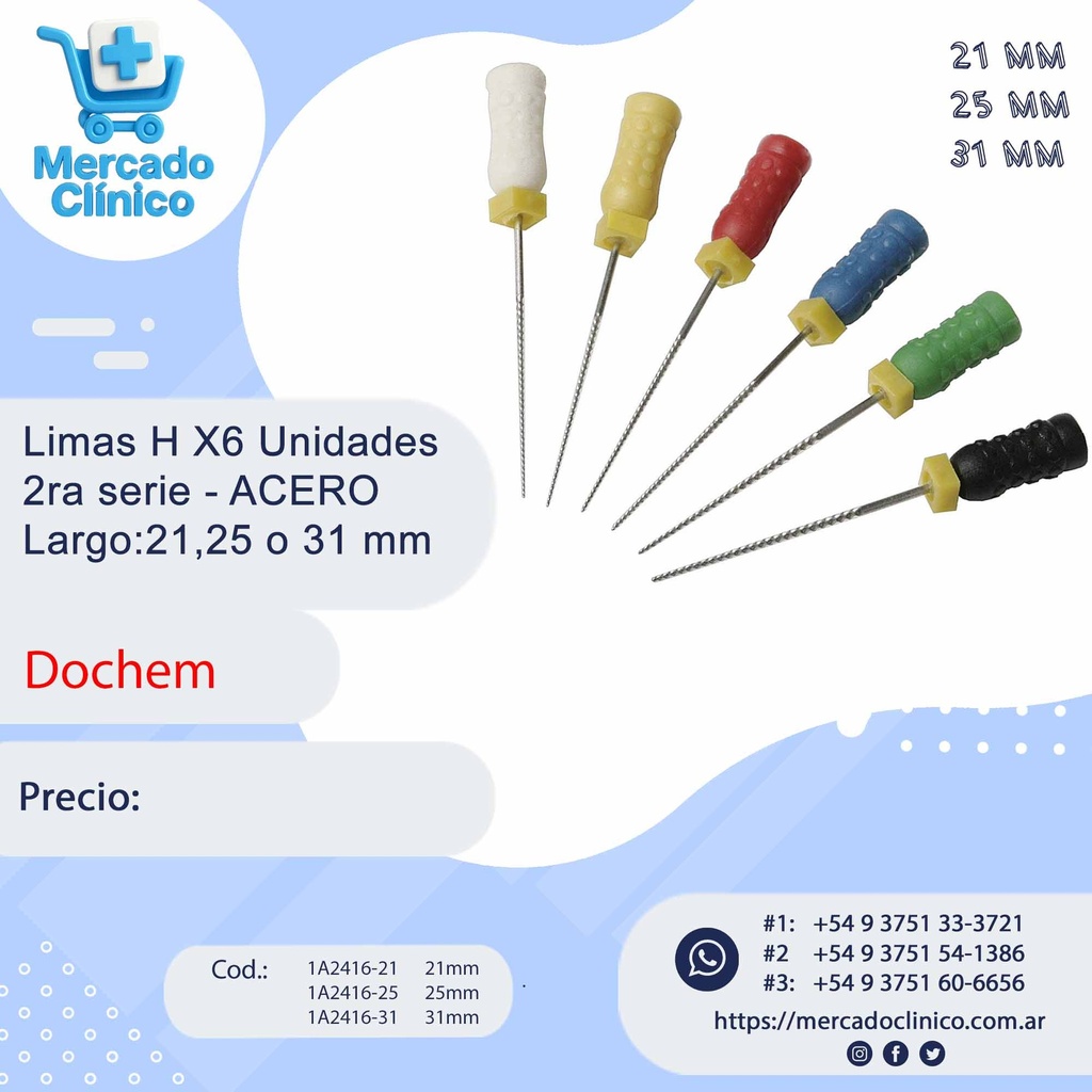 Limas H 45/80 -  segunda serie - de ACERO -  Dochem