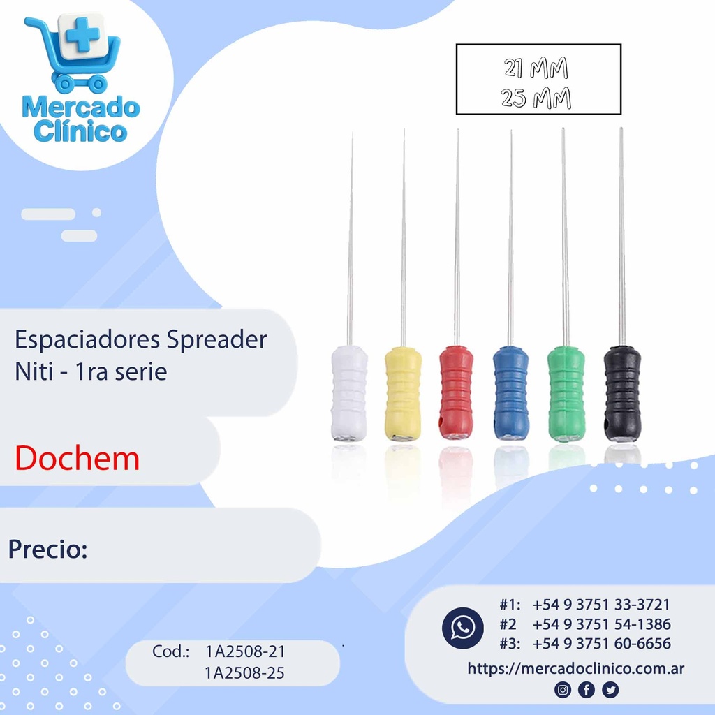 Espaciadores / Compactadores Spreader 15/40 - 21 y 25 mm - Dochem