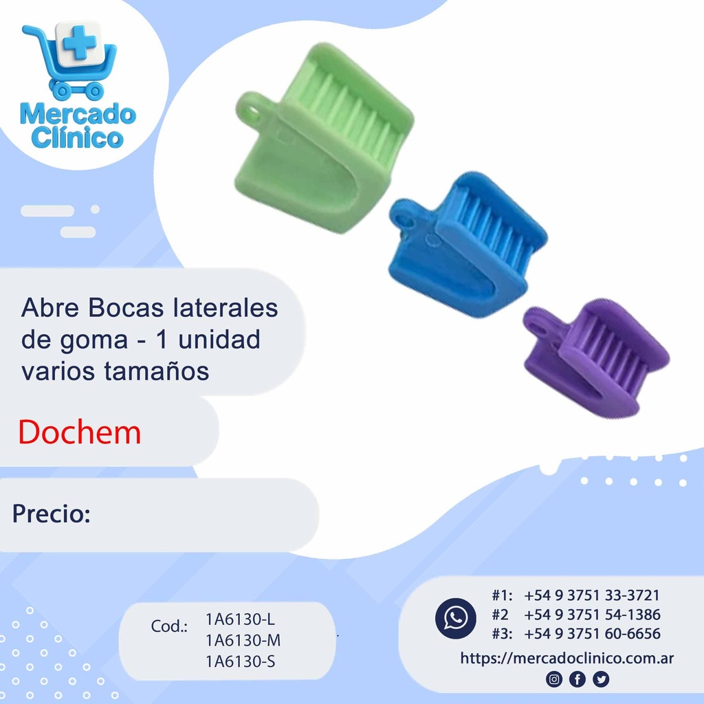 Abreboca leteral de goma p/ dientes - Dochem