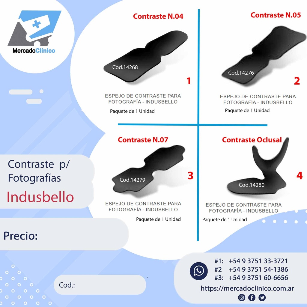 Contrastadores Fotografía - diferente modelos - Indusbello