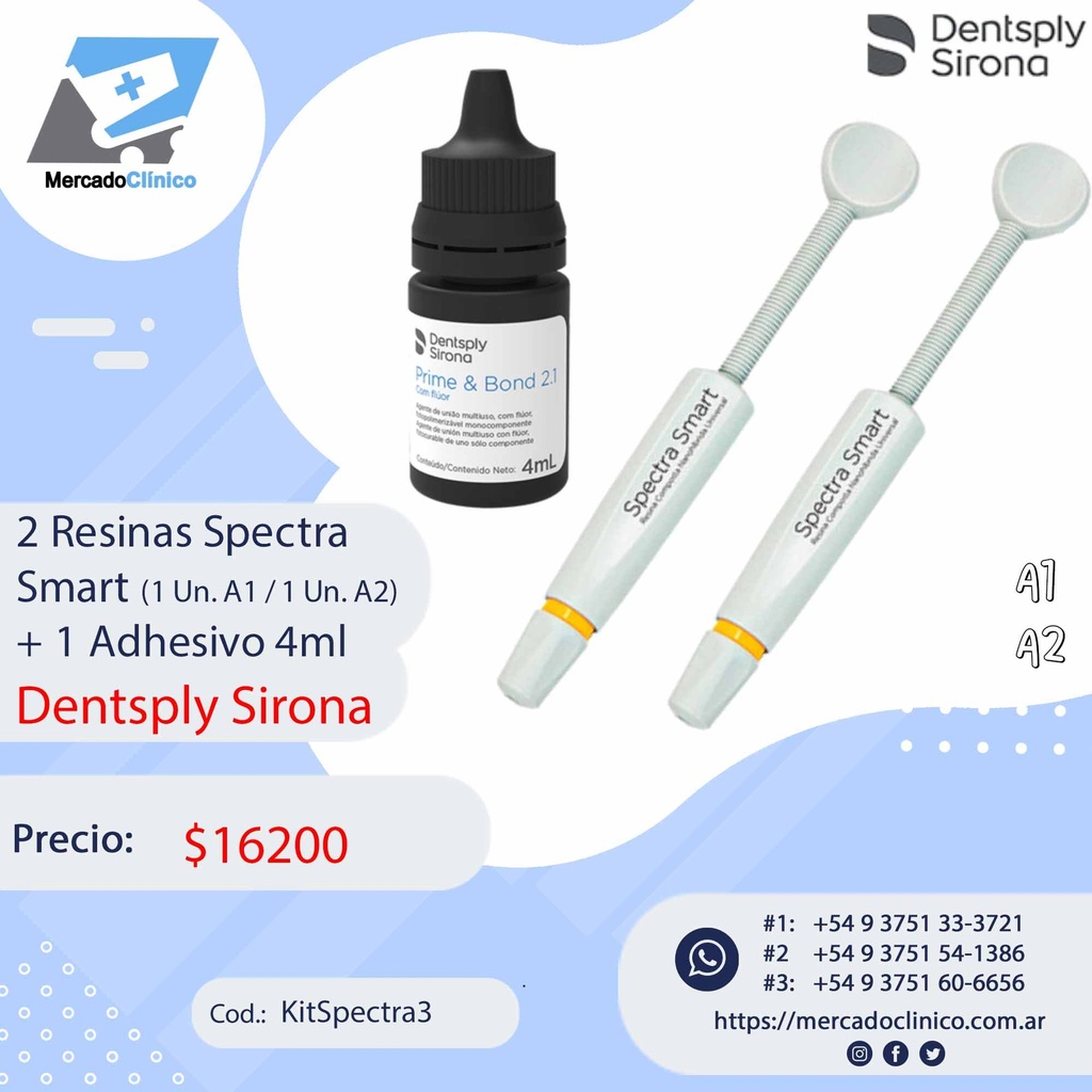 Kit resinas Spectra Smart + Adhesivo Prime &Bond2.1 - Dentsply Sirona