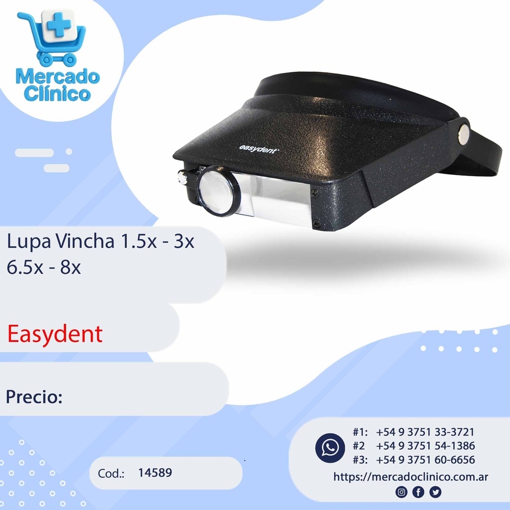 Lupa vincha 1.5x-3x-6.5x-8x - Easydent
