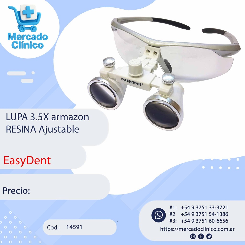Lupa 3.5X armazon Resina Ajustable - easydent